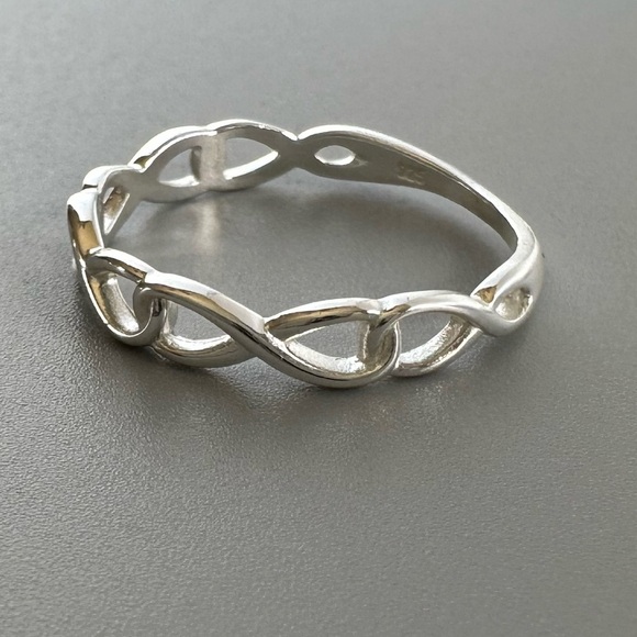Sterling Silver Dainty Infinity Ring - Picture 7 of 10